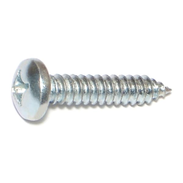 Midwest Fastener Sheet Metal Screw, #14 x 1-1/4 in, Zinc Plated Steel Pan Head Phillips Drive, 100 PK 03265 - main